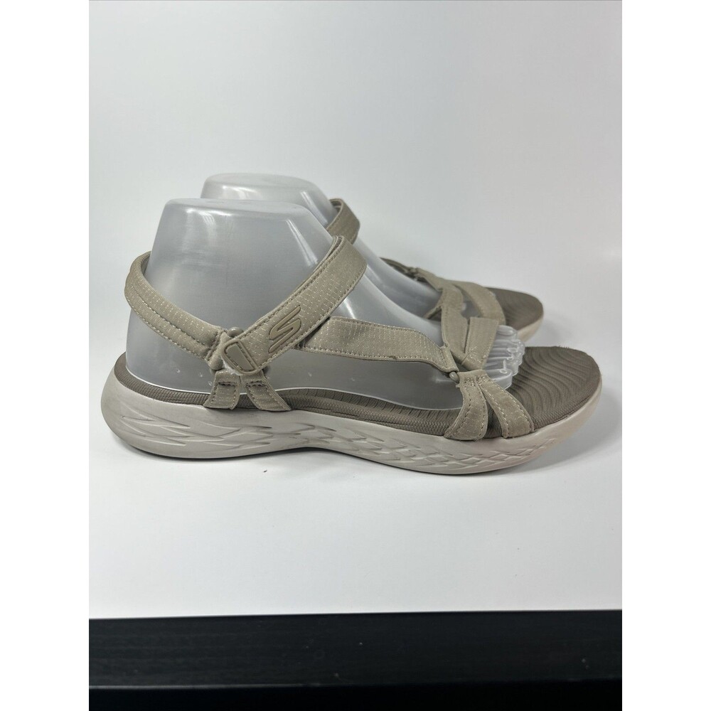 Skechers Sport Sandals Women's Size 9 Ankle Strap Natural Comfort Foam Tan